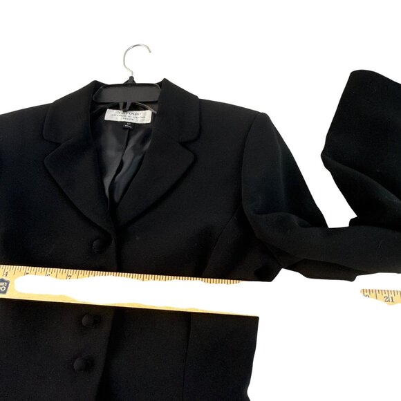 Tahari Black Button-Front Blazer Jacket Women's Petite Size 6P Office Whimsygoth - Picture 6 of 6